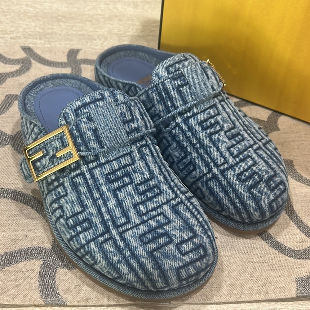 Fendi Denim Mules - Picture 7 of 13